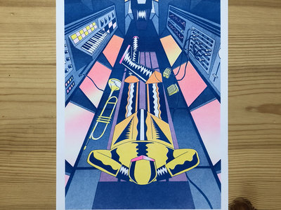 アート・デザイン・音楽 The international design year 2005 A4 Riso Print (blue / pink / yellow) | Yunas Orchestra