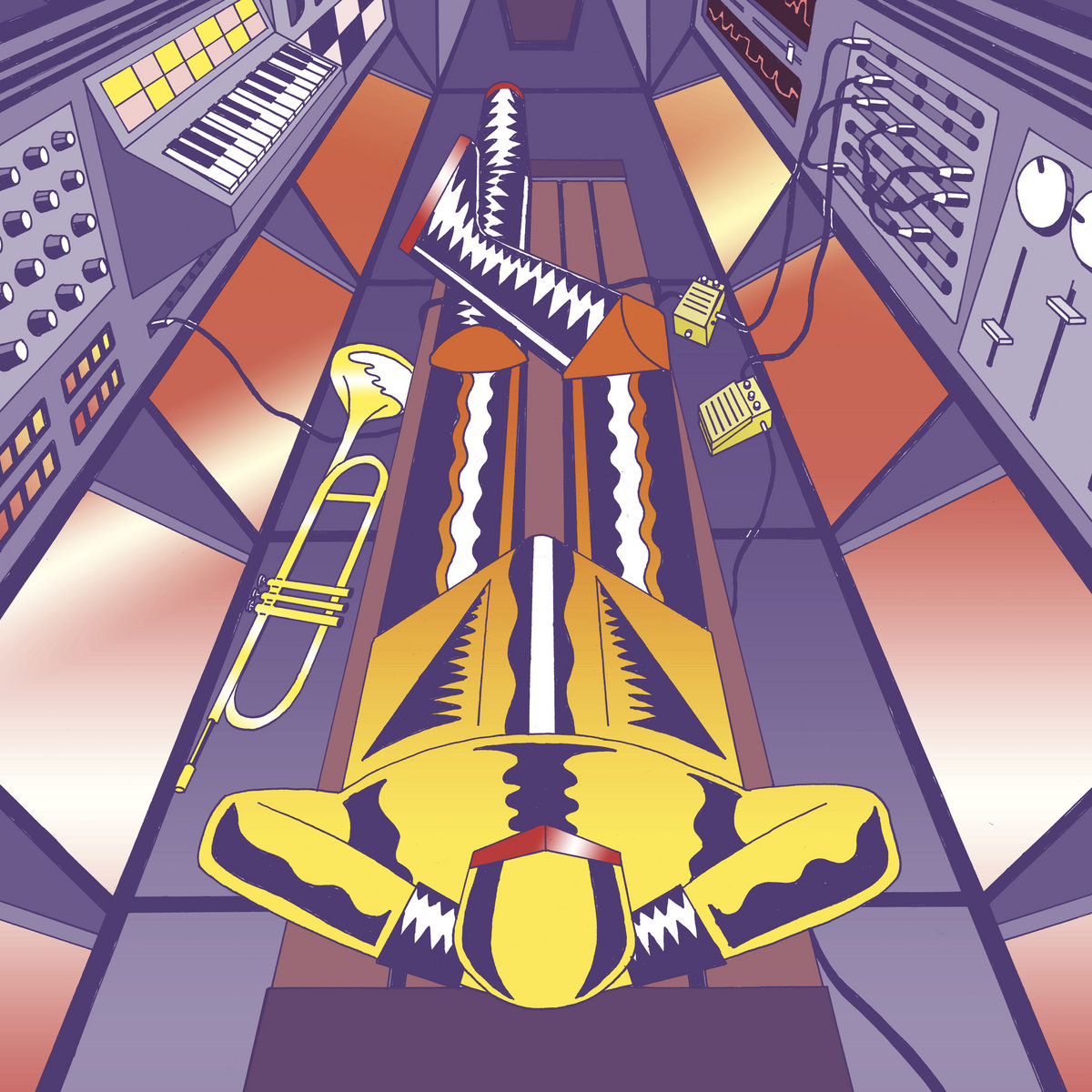 A4 Riso Print (blue / pink / yellow) | Yunas Orchestra