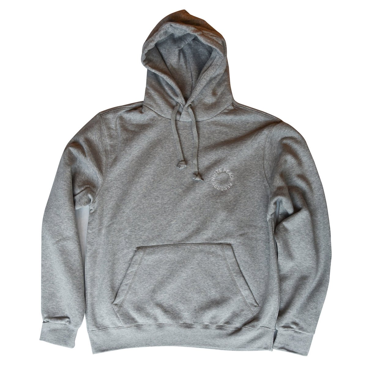 WPT031 - Grey Hoodie W/ White Embroidery | White Peach