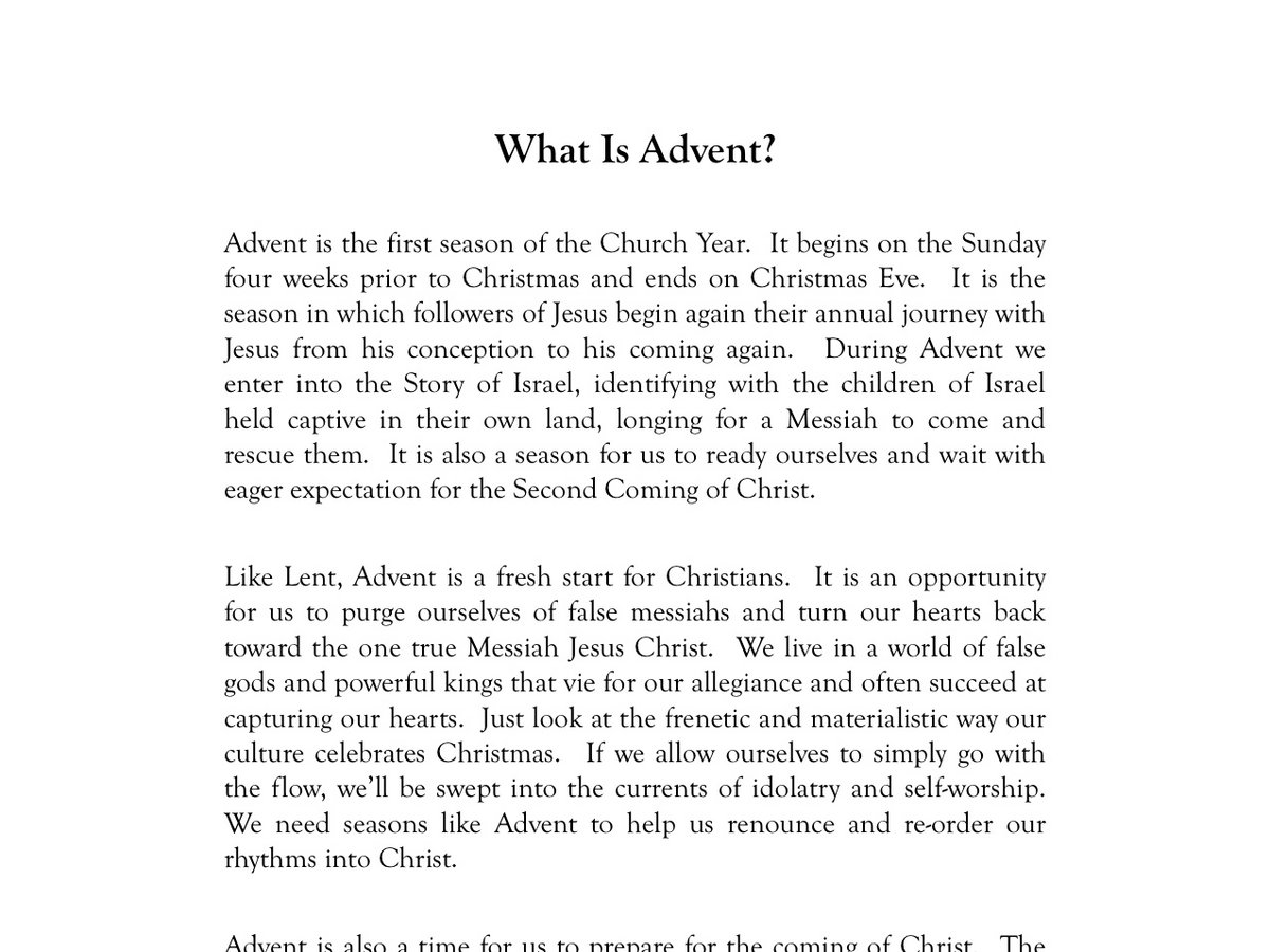 Advent Devotional eBook (PDF file) Liturgical Folk