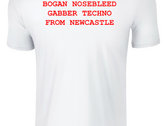 BLOODY FIST Blokes Bogan White T-Shirt - Original Logo (Front Logo