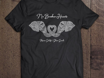 Unisex T-shirt, Black - "No Broken Hearts" design main photo