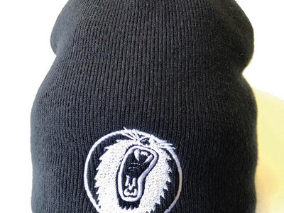 Embroidered OSS 'Roaring Lion' Tall Black Beenie Hat main photo