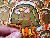 Turkey Zombie Die-Cut Sticker photo 
