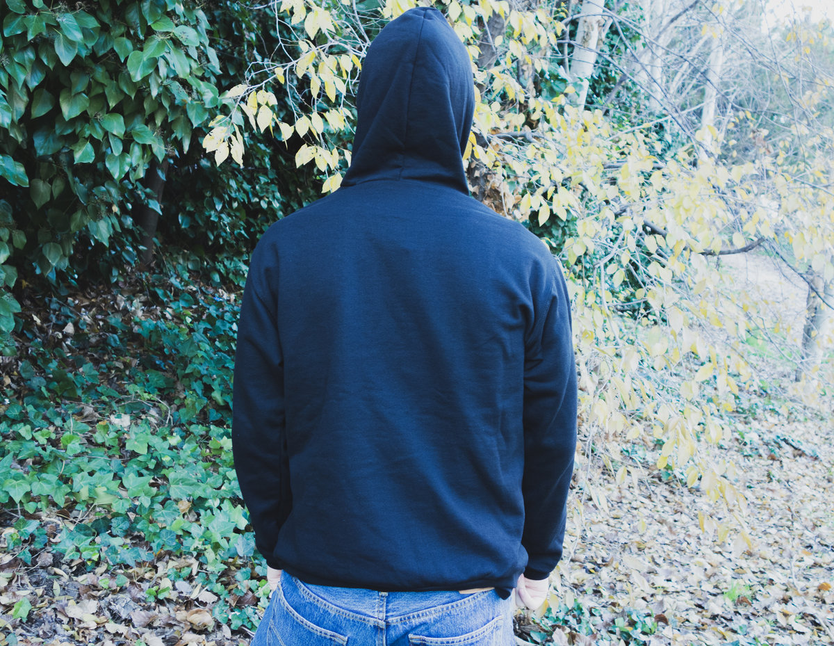 Sudadera "llamas" negra |