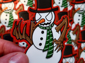 Evil Snowman Die-Cut Sticker photo 