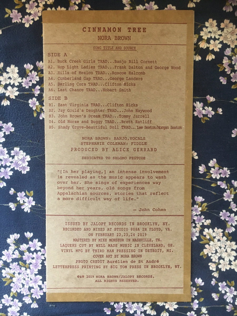 Cinnamon Tree Nora Brown