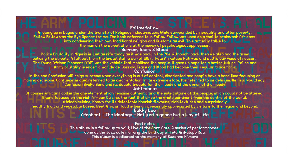 Bukky Leo & Black Egypt - Tribute to Fela Kuti Live At The Jazz Cafe Volume 2