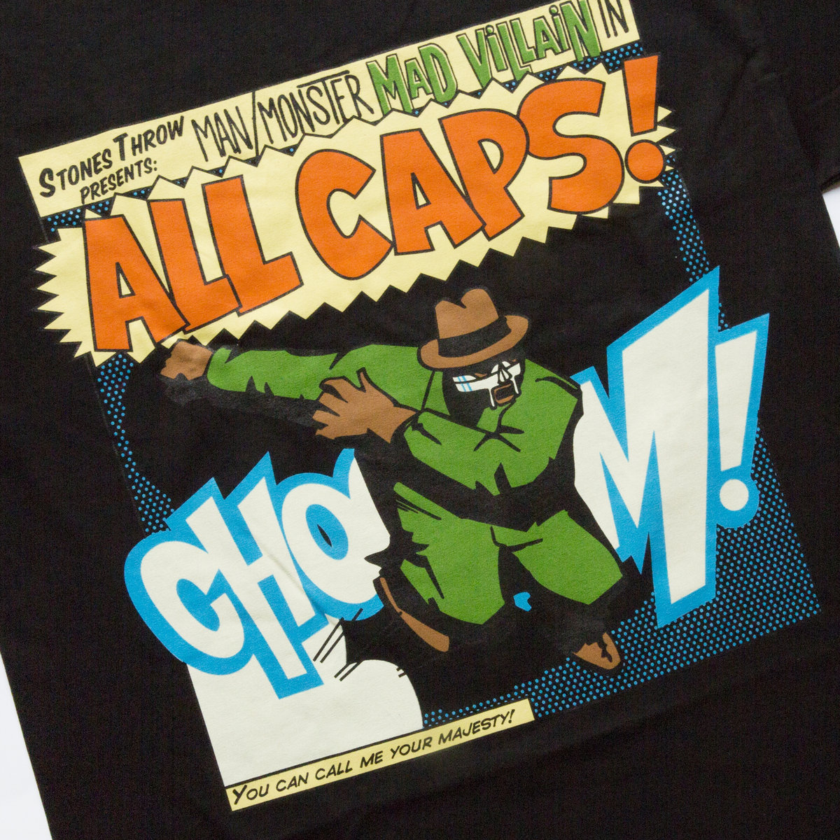 ✈ MADLIB MF DOOM (ALL CAPS!) Tシャツ Madvillain (MF DOOM & Madlib) - ALL CAPS! T-Shirt Grey | eBay
