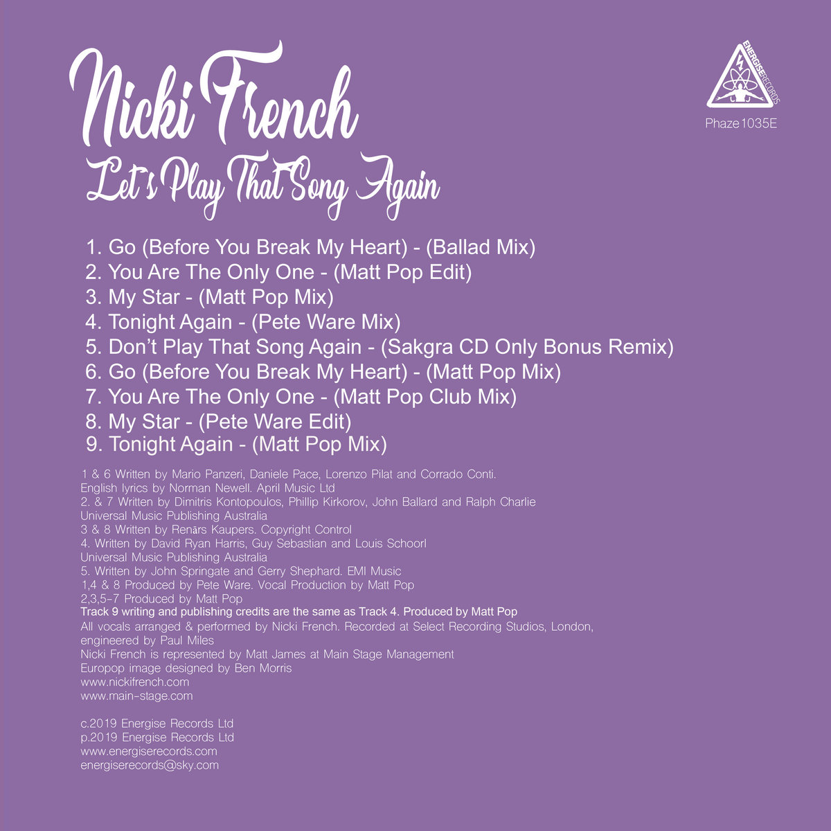 Let's Play That Song Again | Nicki French