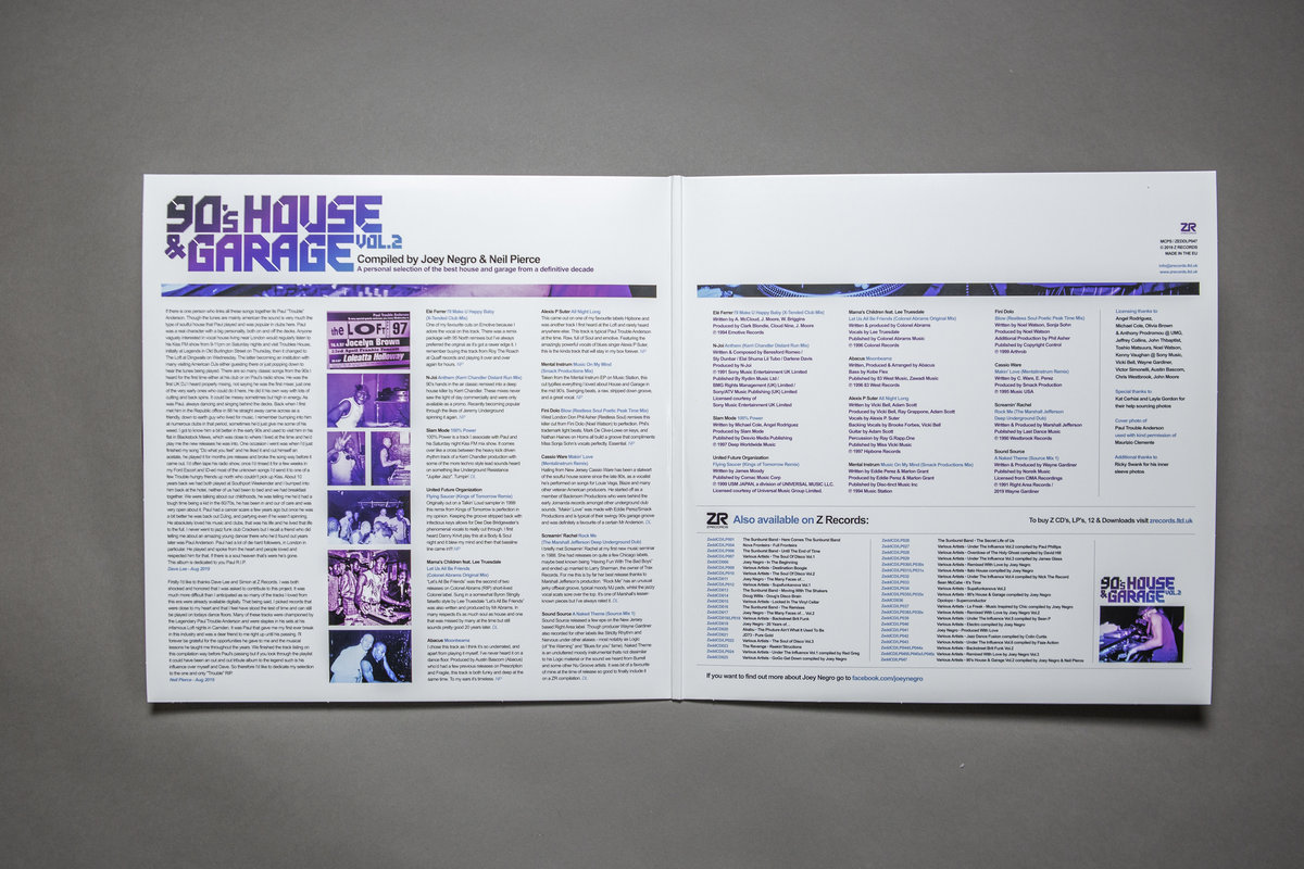 90 S House Garage Vol 2 Compiled By Joey Negro Neil Pierce