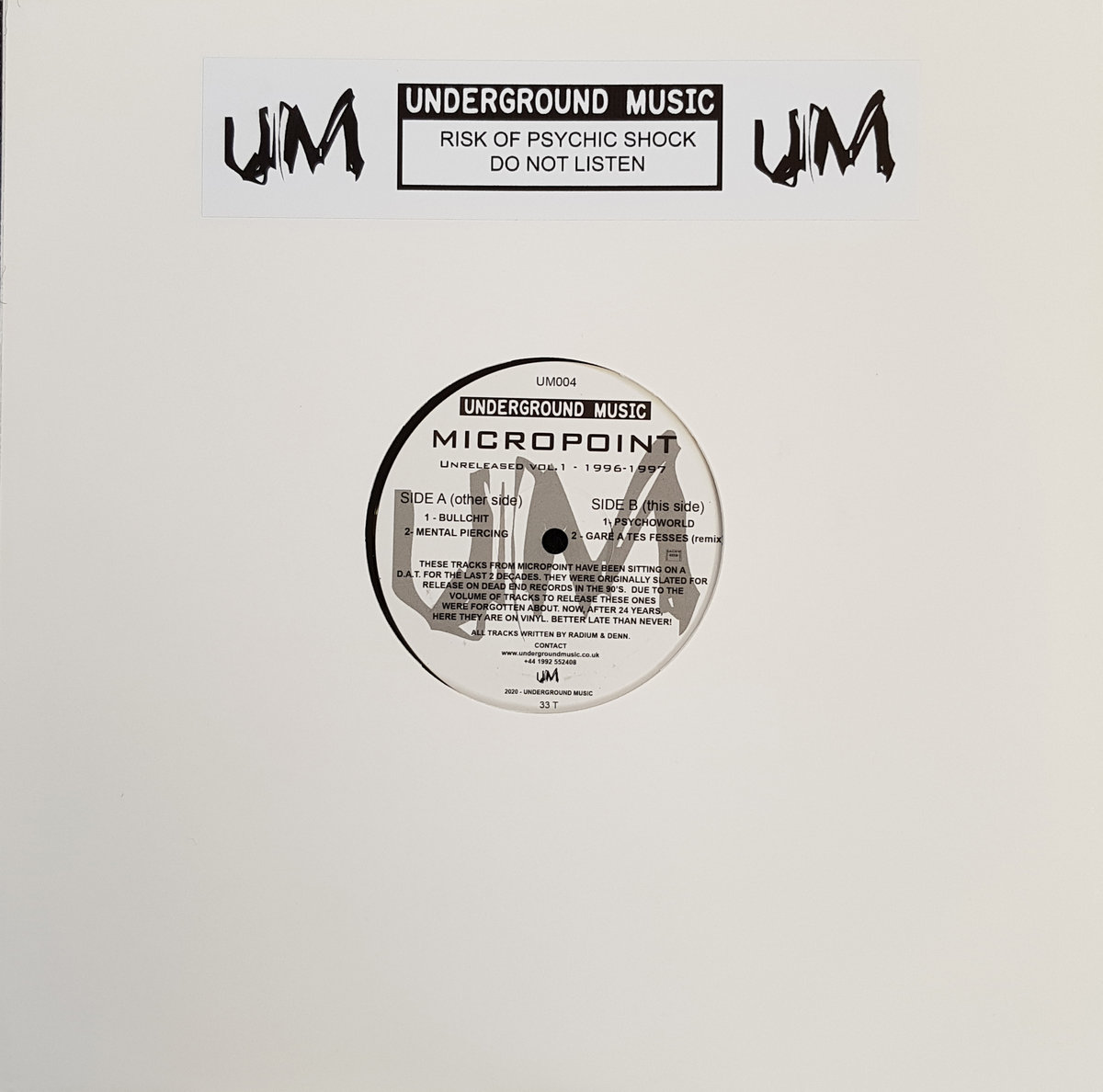 Unreleased Vol. 1 - 1996-1997 | Micropoint | Underground Music