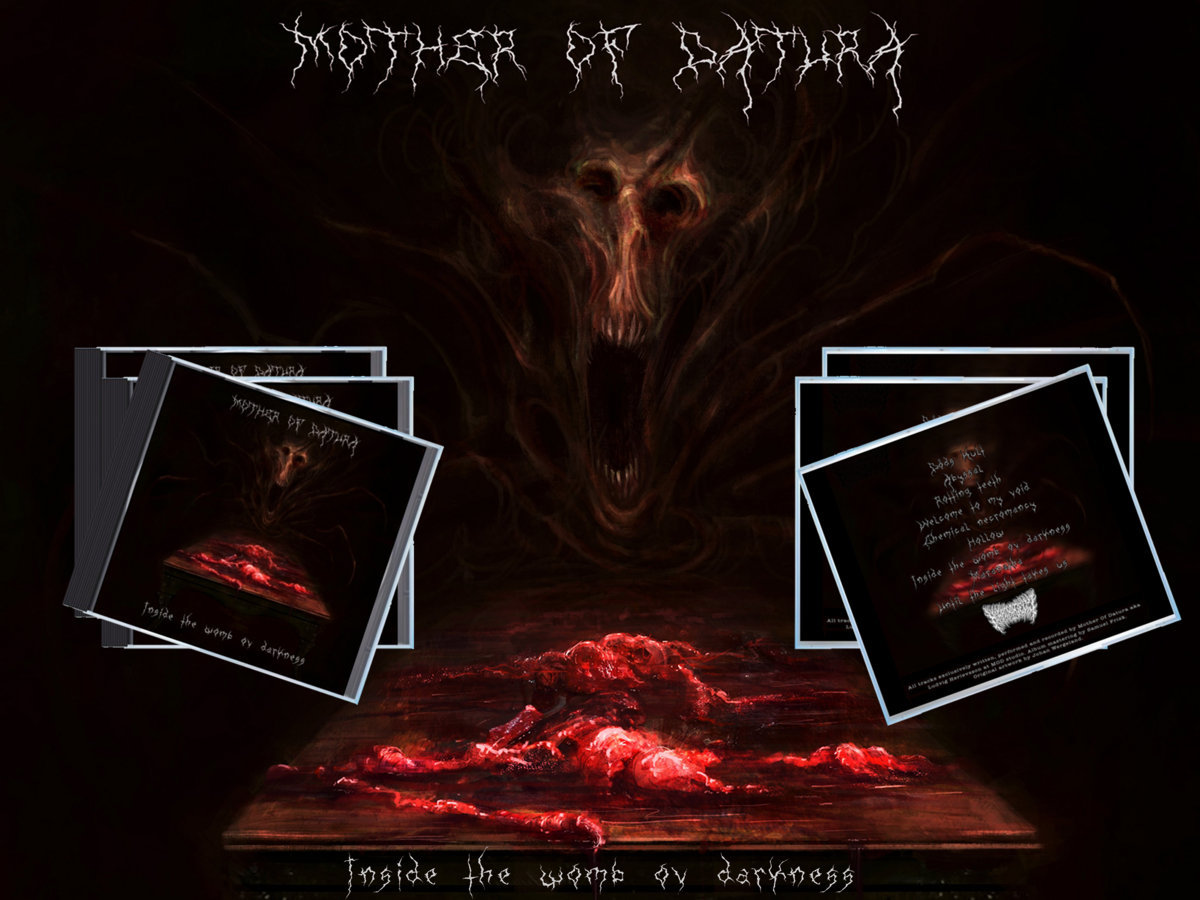 絵画 the memory in the womb Inside the womb ov Darkness | Mother Of Datura | Horrordelic