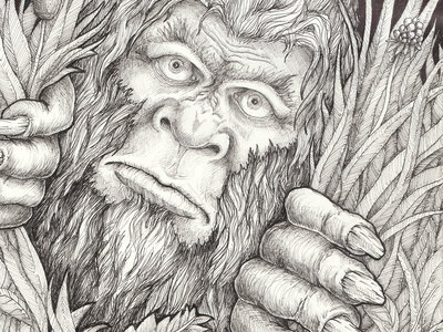 Bigfoot キャンバスアート(2) 作品 手書き Bigfoot キャンバスアート(2) 作品 手書き