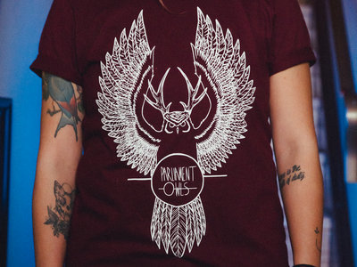 "Horned Owl" Maroon T-Shirt main photo