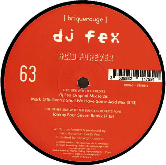 BR063] : Dj F.E.X - Acid Forever [2020 Remastered Digital Edition