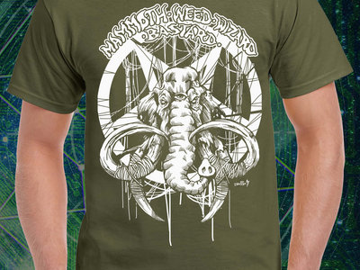 Mammoth Pentagram T-Shirt (White on Green) main photo