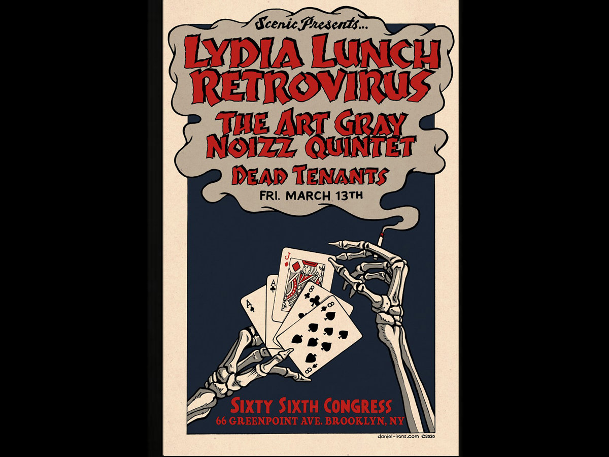 LYDIA LUNCH RETROVIRUS / ART GRAY NOIZZ QUINTET Friday The 13th