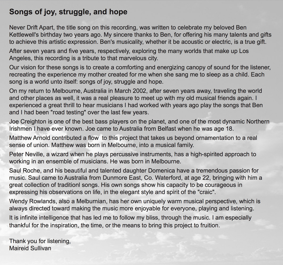 Rocks Of Bawn Maireid Sullivan