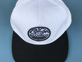 Trucker hat white 'Taxi Gauche Records' photo 