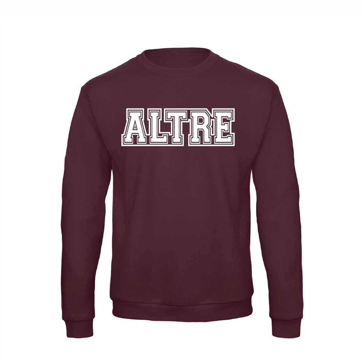 maroon college sweatshirt
