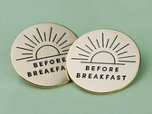 Gold Before Breakfast Sunrise Logo Pin Badge photo 