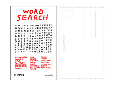 WORD SEARCH by Babak Ganjei (trio of postcards) main photo