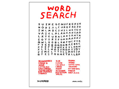 WORD SEARCH by Babak Ganjei (heavy-weight poster + postcard) main photo