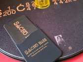Sacred Rhythm Music Card Wallet for Mobile Phones (Black w/ Orange Font) photo 