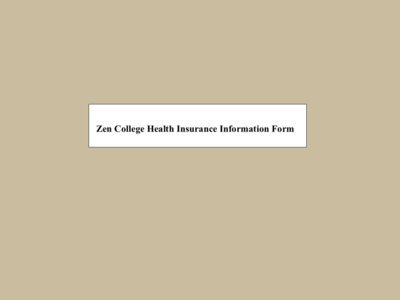 Zen College Insurance Information Form main photo
