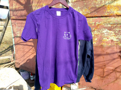 Screen-printed purple t-shirt main photo