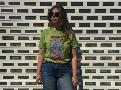 Chaos Theory T-shirt - Bright Green - Designed by Helen Lord main photo