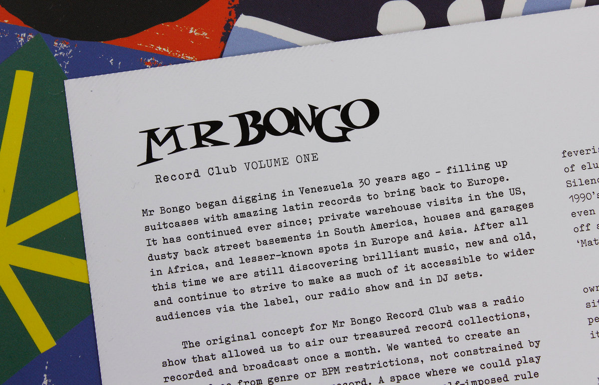 Mr Bongo Record Club Volume One Various Artists Mr Bongo Mr Bongo Record Club Volume One Various Artists Mr Bongo