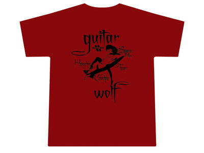 2011 US Tour T-Shirt - Red | Guitar Wolf ギターウルフ