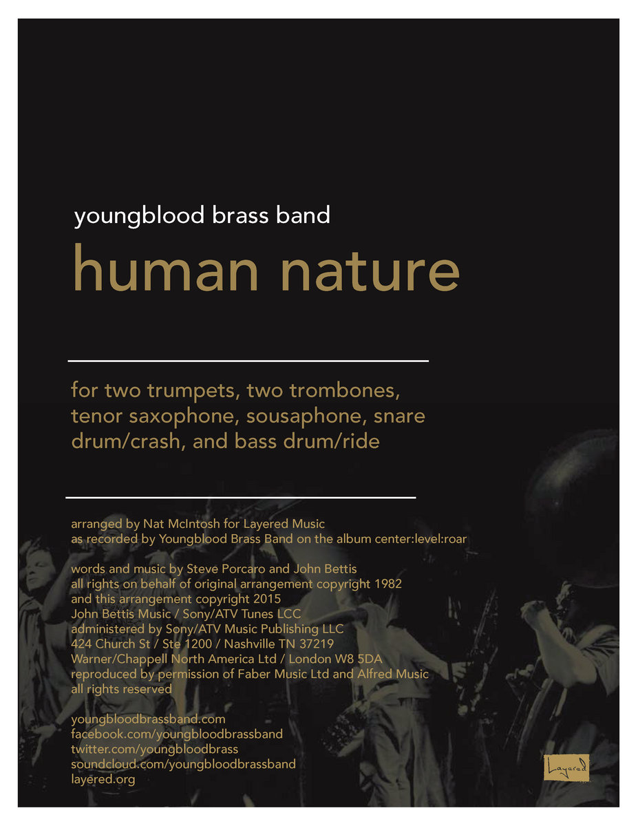 Human Nature Pt 2' (MJ) Sheet Music (score/parts/mp3) | Youngblood Brass  Band