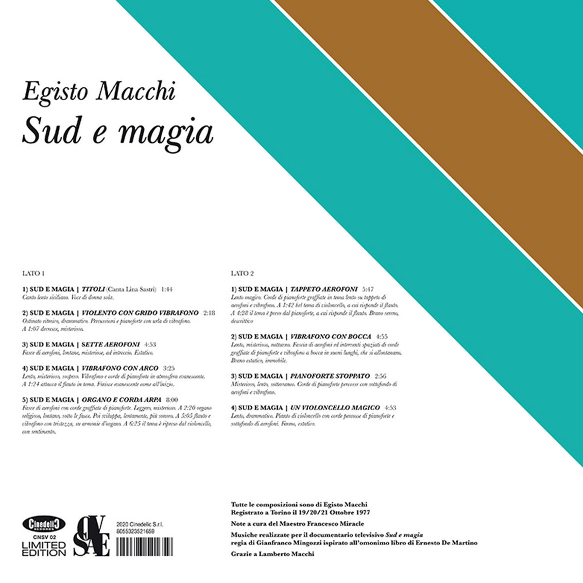伊LP Egisto Macchi Sud E Magia CNSV02 Cinedelic Records, S /00260 LP EGISTO MACCHI Sud E Magia CNSV02 Cinedelic Re ITALY | eBay