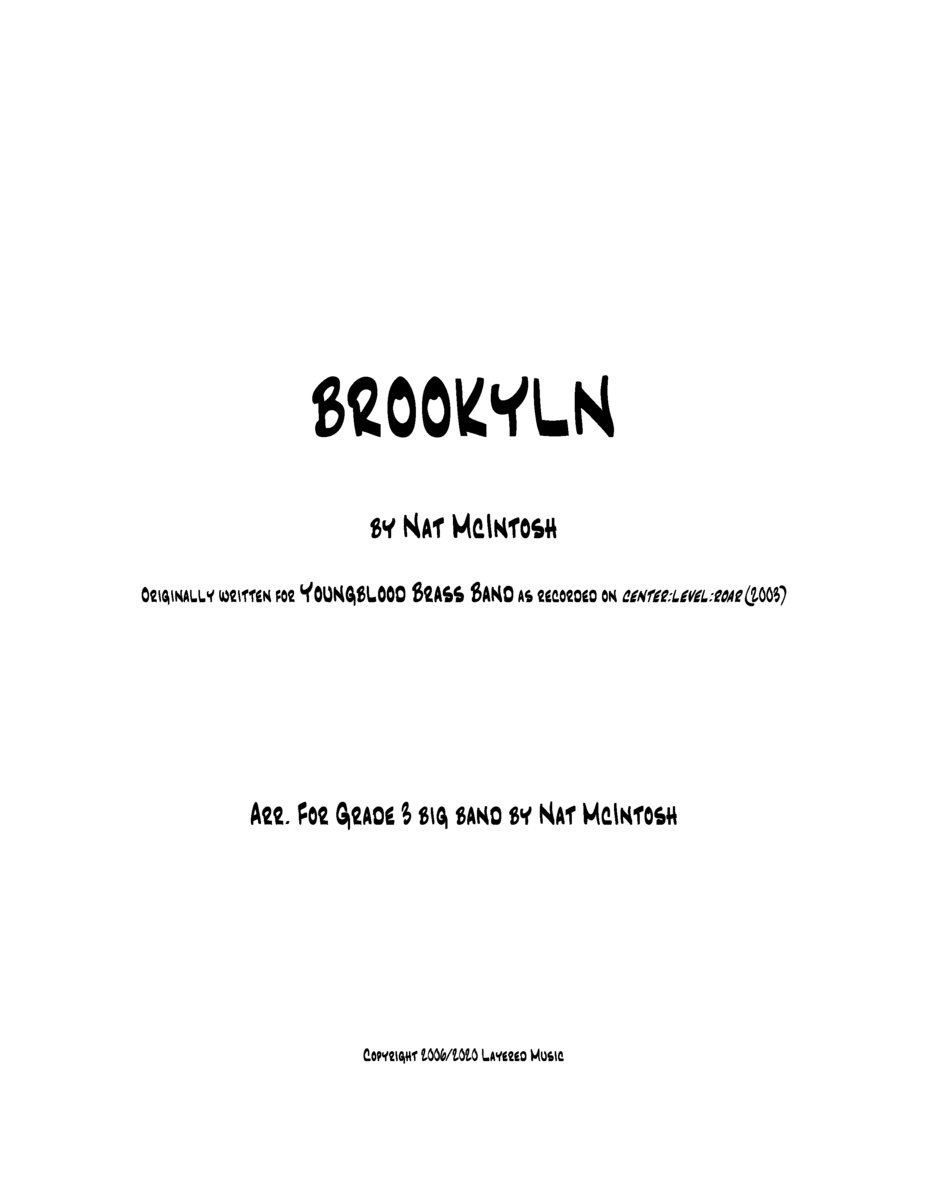 Brooklyn' BIG BAND/JAZZ ENSEMBLE Sheet Music Arrangement (score