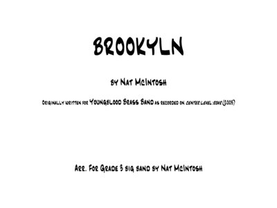 'Brooklyn' BIG BAND/JAZZ ENSEMBLE Sheet Music Arrangement (score/parts/mp3) main photo