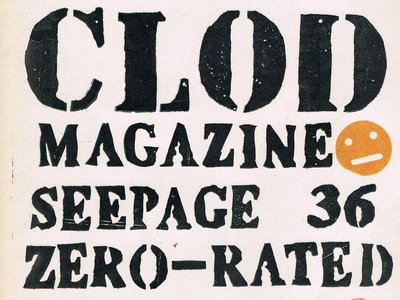 Clod Magazine 36 front cover print main photo