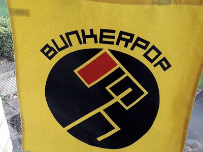 Yellow Cotton tote bag with Bunkerpop Logo main photo