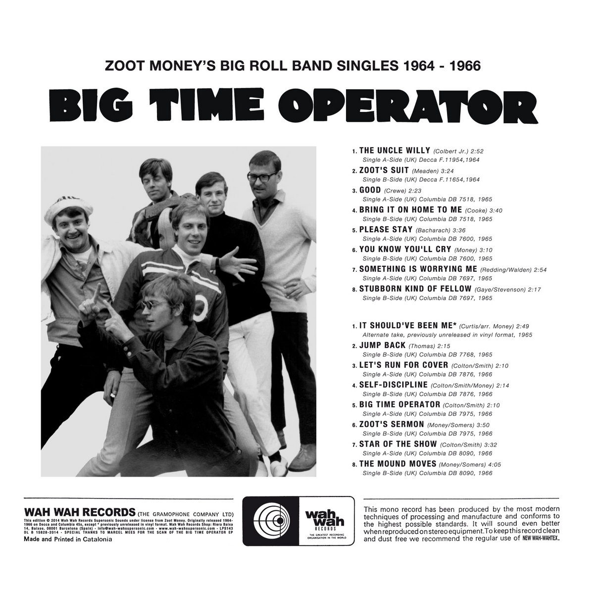 Big Time Operator | Zoot Money's Big Roll Band | Wah Wah Records