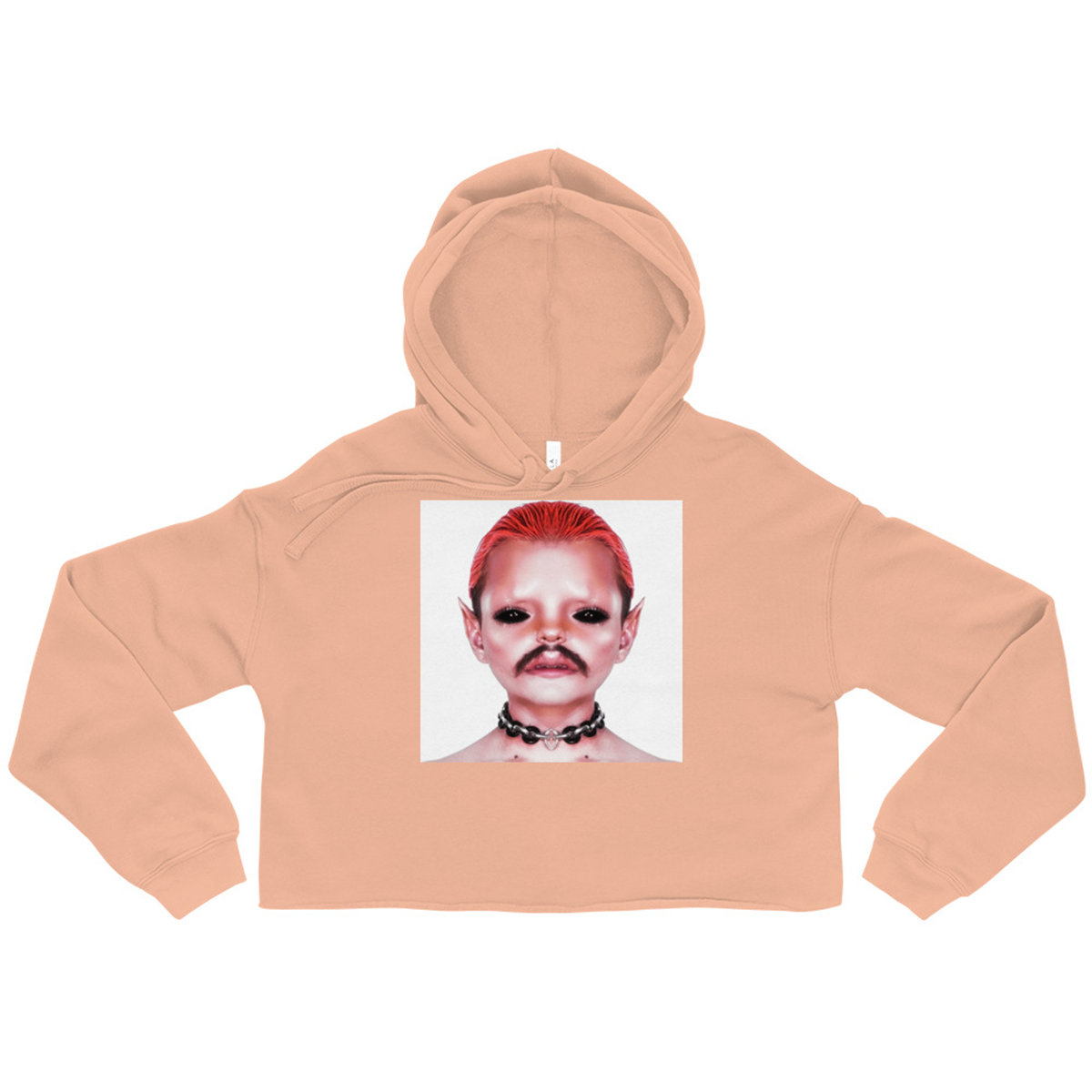 queen crop top hoodie