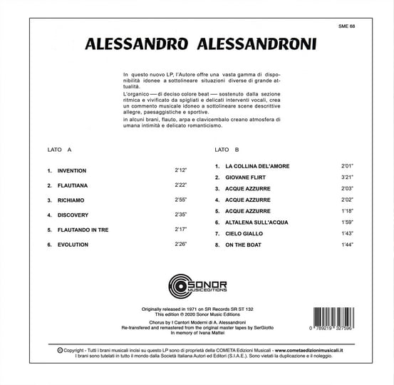 ALESSANDRO ALESSANDRONI | Alessandro Alessandroni | Sonor