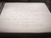 Handwritten lyrics : Any song photo 
