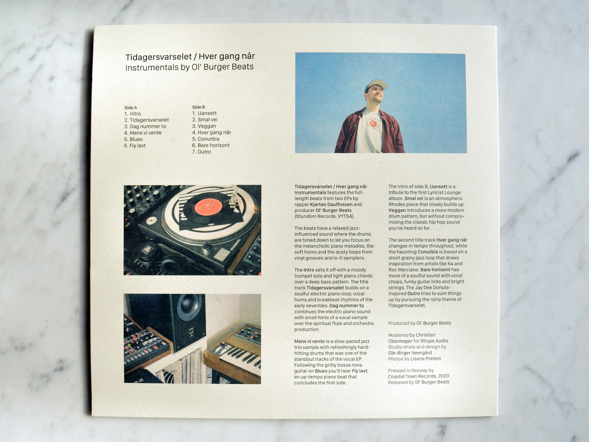 洋楽 Ol' Burger Beats - Tidagersvarselet Tidagersvarselet / Hver gang når Instrumentals | Ol' Burger Beats