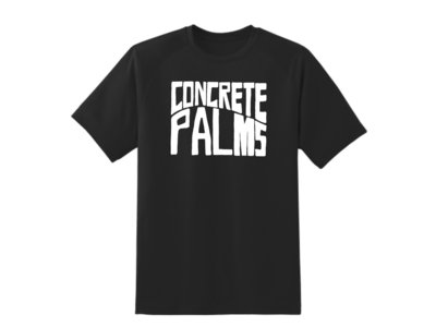 Black 'Concrete Palms' Text T-Shirt main photo