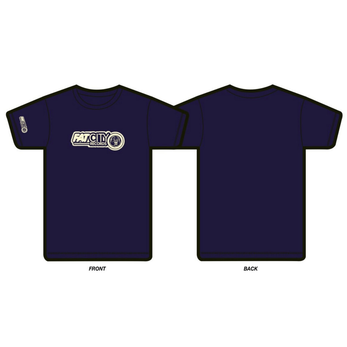 Fat City Original Design TShirt, Dark Blue Mark Rae