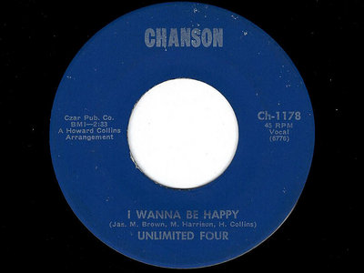 I WANNA BE HAPPY / CALLING - UNLIMITED FOUR - VG+ main photo