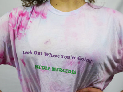 Hand Tie-Dyed 'Look Out Where You're Going' Soft Tee main photo