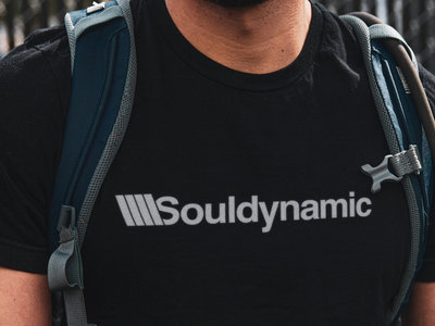 Man, Black T-shirt, with white full logo main photo